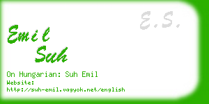 emil suh business card